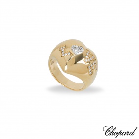 Chopard Yellow Gold Diamond Heart Love Ring 82/3583-0110 Chopard Yellow Gold Diamond Heart Love Ring 82/3583-0110